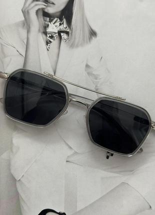 Уцінка окуляри авіатори фігурні сірий в сріблі (6735-0)1 фото