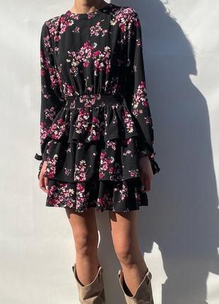 Платье в цветочный принт h&m