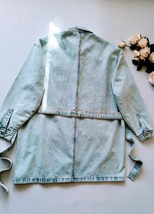 Тренч джинсовый большого размера