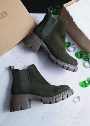 Steve madden оригінал зелені замшеві черевики