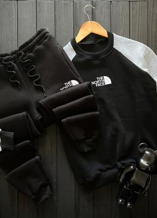 ❄️ зимовий спортивний костюм на флісі the north face, tnf, тнф