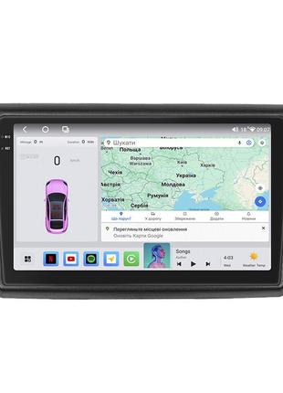 Штатна магнітола lesko для skoda rapid i рестайлінг 2017-2020 екран 9" 4/64 qled carplay 4g wi-fi gps 360