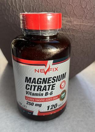 Nevfit magnesium citrate + vitamin b 6 - 120 таб