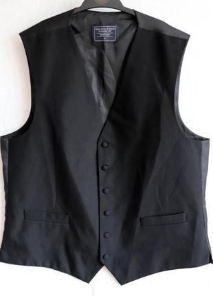 Чоловіча жилетка до костюму жилет чорна класична lloyd attree&smith розмір xl 501 фото