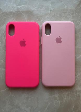 Чехол к iphone x розовый и пудра