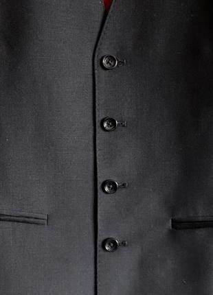Стильная мужская жилетка к костюму жилет черная классическая ангорка l 487 фото