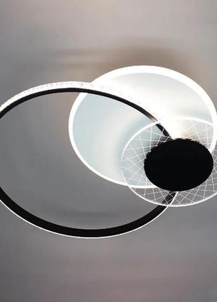 Керована світлодіодна люстра esllse orlando 66w 3r smart 555х456х58-black/white-220-ip20