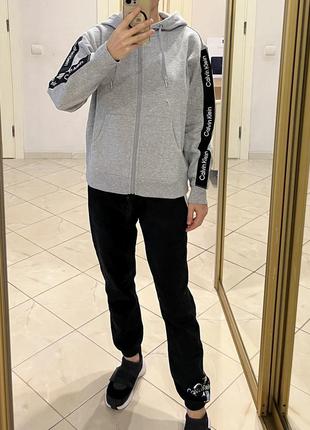Кофта товстовка на молнії на флісі calvin klein