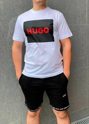 Мужская футболка hugo большое лого4 фото