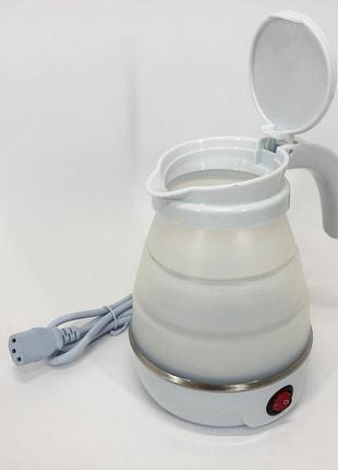 Электрочайник складной travel folding 600ml. pu-197 цвет: белый