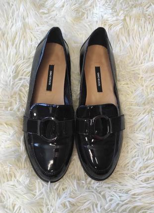 Gino rossi лакированные туфли кожаные кожа лоферы оксфорды лаковое туфлы лак лоферы