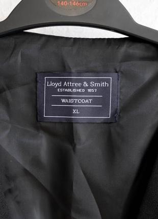 Чоловіча жилетка до костюму жилет чорна класична lloyd attree&smith розмір xl 506 фото