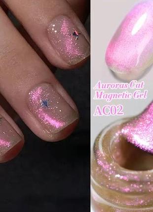 Кришталевий гель лак котяче око для нігтів манікюру база топ праймер фрезер лампа