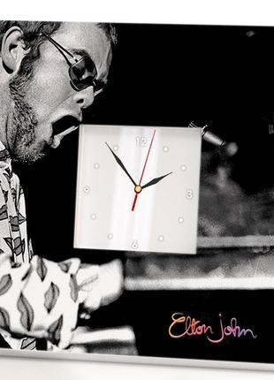 Годинник "елтон джон. elton john" для фанатів, поп і рок музики, прикраса інтер'єру в бар, клуб, спа