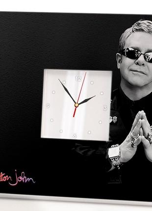 Годинник "елтон джон. elton john" подарунок для фанатів, поп і рок музики, прикраса інтер'єру в бар,
