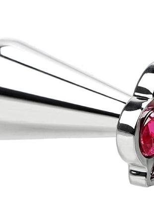 Металева анальна пробка з кристалом skn-ms29