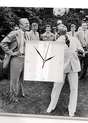 Годинник з фото "футбол. пеле" для футболістів і фанатів, прикраса спальні, вітальні, спорт клубу, п