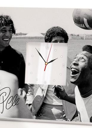 Годинник фото "футбол. пеле" для футболістів і фанатів, прикраса спальні, вітальні, спорт клубу, под