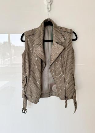 Шкіряна жилетка косуха xs, s gosha altshuler