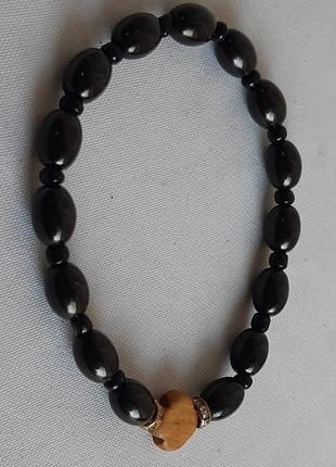 Браслет с крестом бижутерия искусственный гранат