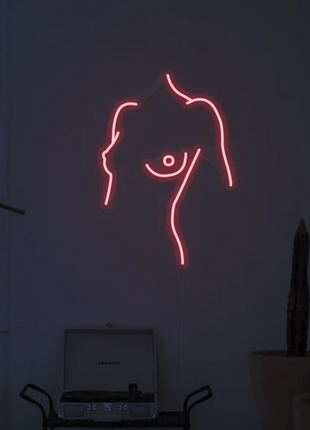Неоновая led вивеска neonflexglow  «женщина» 50 x 74см