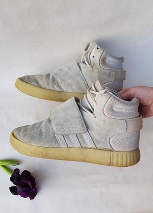 Кроссовки высокие замшевые adidas tubular invader