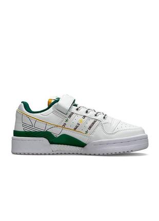 Кроссовки женские adidas forum 84 low new white green yellow8 фото