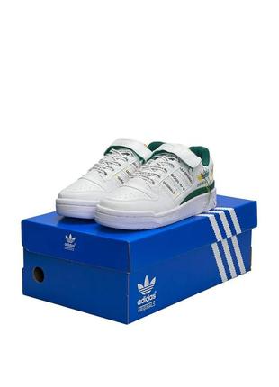 Кроссовки женские adidas forum 84 low new white green yellow5 фото