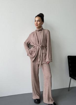 Костюм 3-ка палаццо+кардиган+гольф9 фото