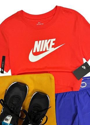 Укороченная футболка кроп топ sunset nike оригинал