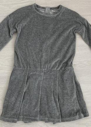 Велюрова сукня плісе меланж molo, 146/152 см