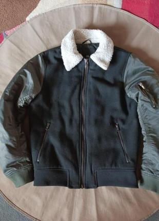 Бомбер river island мужской утепленный, куртка