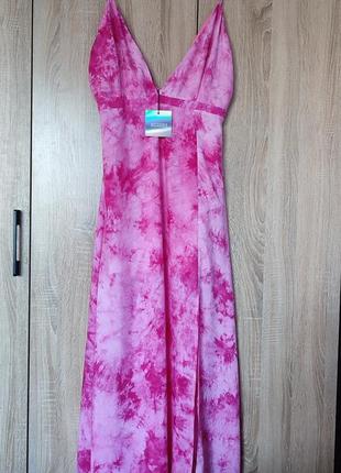 Легкий открытый сарафан платье на брительках платье размер 48-50