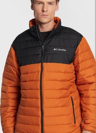 Columbia пуховик powder lite оранжевый regular fit. куртка columbia.