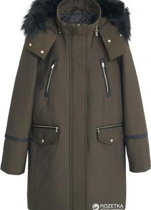 Бавовняне пальто з капюшоном mango