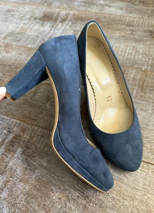 Туфлі на підборах, натуральний замш
