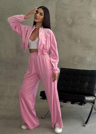 Невероятный женский спортивный костюм велюр плюш8 фото