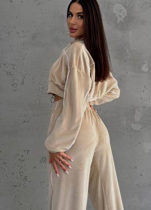 Невероятный женский спортивный костюм велюр плюш4 фото