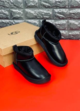 Зимние кожаные угги ugg унисекс/мужские/женские