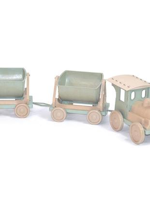 Поезд-конструктор 013118/01eco 2 прицепа, бирюзовый