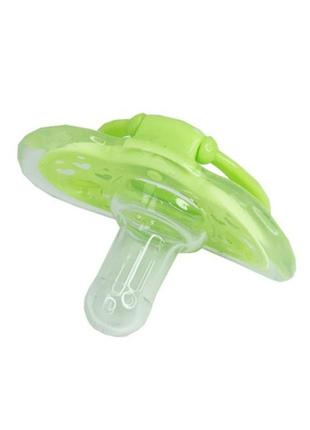 Дитяча силіконова пустушка "салатове серце" mgz-0517(green) кругла