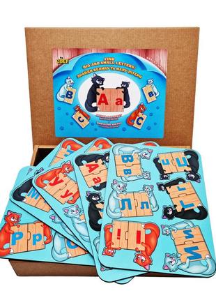 Развивающая игра "котики с буквами" (псд247) ubumblebees psd247 настольна игра найди прописную и строчную букв