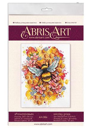 Набір для вишивання хрестиком "різнотрав'я" ah-086 25х20 см6 фото