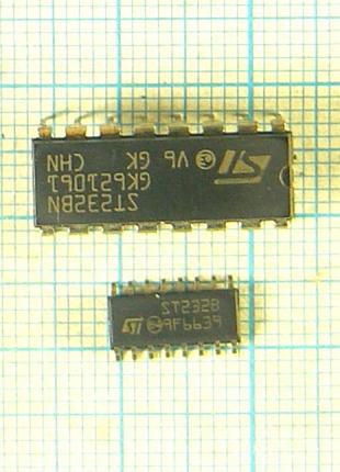 Лот: 2 × 60.00 ₴ = 120 ₴ st232b so16 5v rs232 подвійний драйвер/ресивер st232 max232