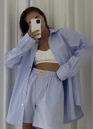 Нова рубашка оверсайз батал в полоску