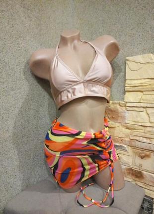 Пляжная юбка в сетку, парео