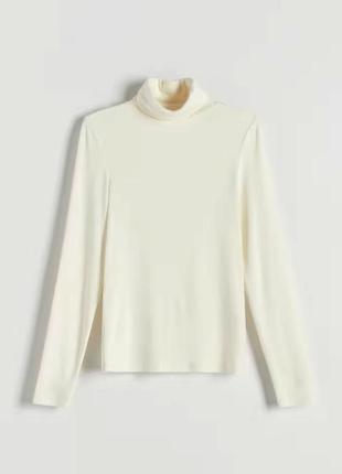 Белый базовый гольф / белый гольф / белая водолазка / белая водолазка