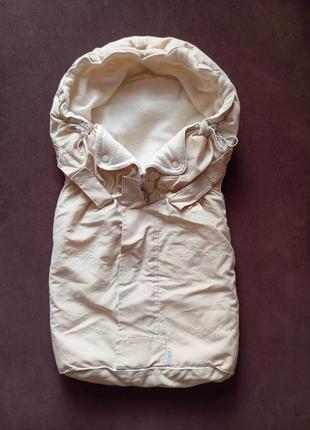 Дитячий теплий конверт чохол у візочок коляску 56/62 см унісекс хлопчик дівчинка осінь зима демі