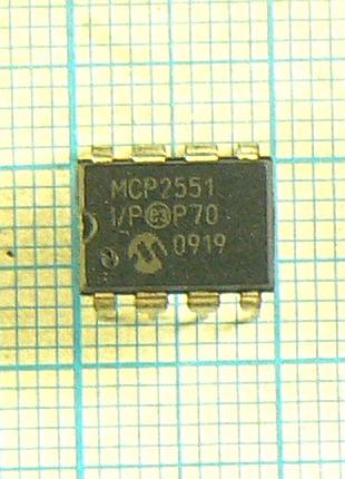 Лот: 1 × 120.00 ₴ = 120 ₴ mcp2551-i/p dip8 5v 1mb/s приймач