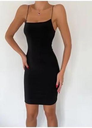 Базове чорне плаття zara